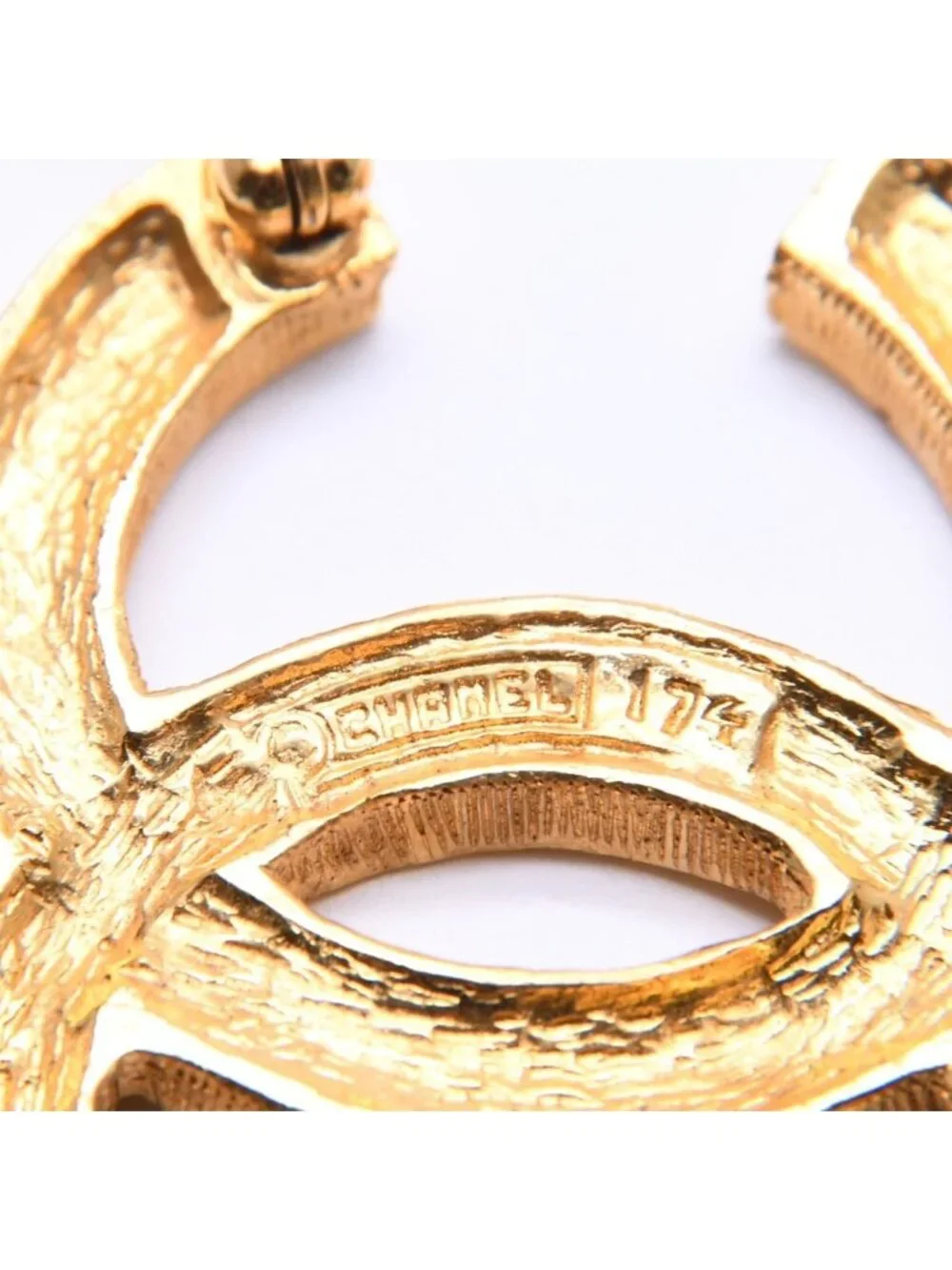 Chanel Brooch Rhinestone CC Logo Gold